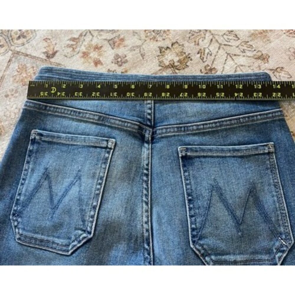 Mother The Tie Patch Rambler Jean Hop On Hop Off Jeans Womens Size 29 Stretch - Picture 7 of 10